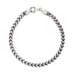 Italian Silver Gun Metal Franco Chain