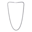 Italian Silver Gun Metal Franco Chain