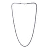 Italian Silver Gun Metal Franco Chain