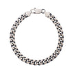 Italian Silver Gun Metal Miami Cuban Bracelet 8.25