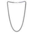 Italian Silver Gun Metal Miami Cuban Chain 24