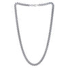 Italian Silver Gun Metal Miami Cuban Chain 24