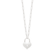 Silver Padlock Heart Necklace