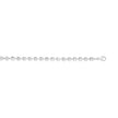 Sterling Silver 6mm Mooncut Bead Chain Bracelet - Rhodium