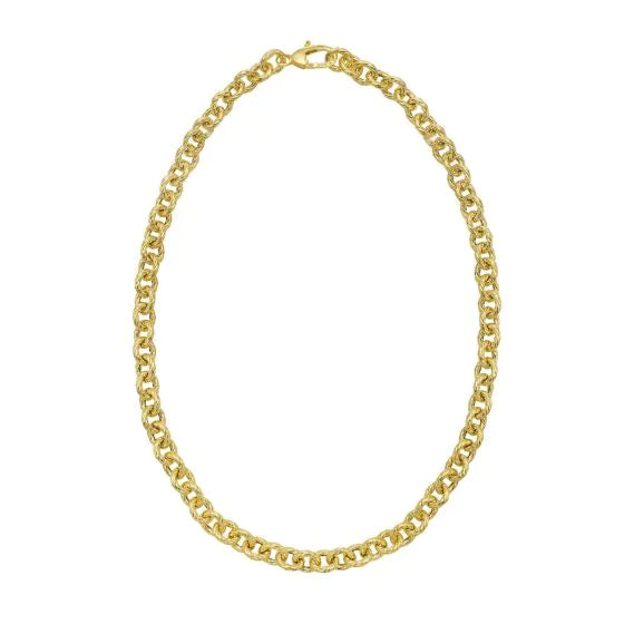 14K Gold Rope Link Necklace
