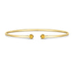 14K Citrine Open Cuff Bangle