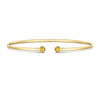 14K Citrine Open Cuff Bangle