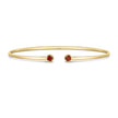 14K Garnet Open Cuff Bangle