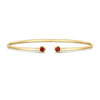 14K Garnet Open Cuff Bangle