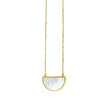 Fortuna Mother of Pearl Half Moon Necklace