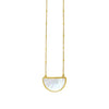 Fortuna Mother of Pearl Half Moon Necklace