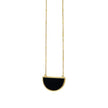 Fortuna Onyx Half Moon Necklace