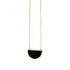 Fortuna Onyx Half Moon Necklace