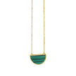 Fortuna Malachite Half Moon Necklace