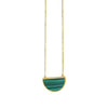 Fortuna Malachite Half Moon Necklace
