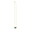Fortuna Malachite Half Moon Necklace