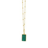Fortuna Fashion Malachite Gem Rectangle Necklace