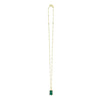 Fortuna Fashion Malachite Gem Rectangle Necklace