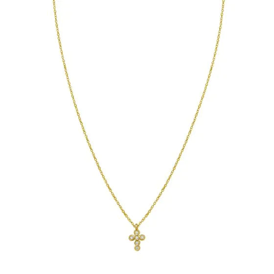 Celestia Aurum™ Petite Diamond Cross Necklace