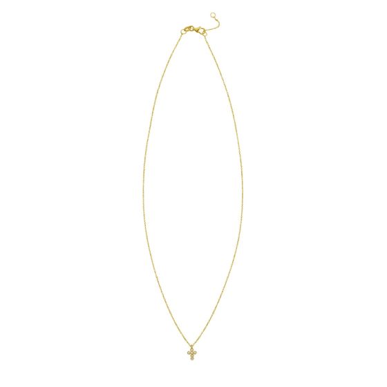 Celestia Aurum™ Petite Diamond Cross Necklace