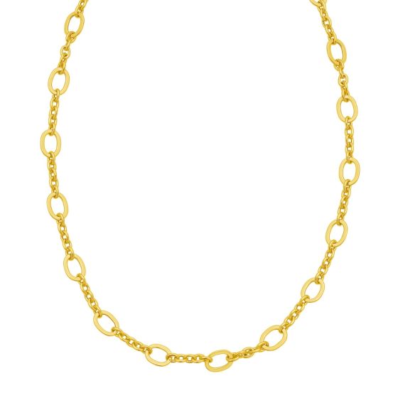 14K Yellow Gold Five & One Oval Link Chain
