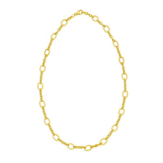 14K Yellow Gold Five & One Oval Link Chain