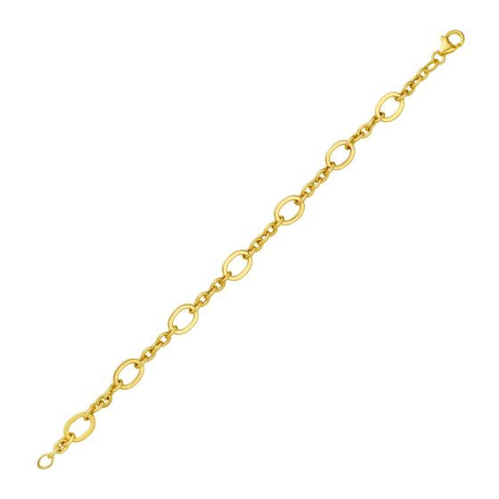 14K Yellow Gold Five & One Oval Link Chain