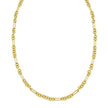 14K Yellow Gold Polished Five Rounds and 1 Paperclip Link Fancy Chain with Lobster Clasp