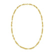 14K Yellow Gold Polished Five Rounds and 1 Paperclip Link Fancy Chain with Lobster Clasp