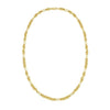 14K Yellow Gold Polished Five Rounds and 1 Paperclip Link Fancy Chain with Lobster Clasp