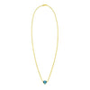 14K Blue Topaz Heart Necklace