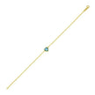 14K Blue Topaz Heart Bracelet