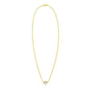 14K White Topaz Heart Necklace