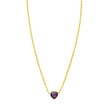 14K Amethyst Heart Necklace