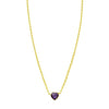 14K Amethyst Heart Necklace