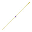 14K Amethyst Heart Bracelet