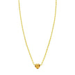 14K Yellow Citrine Heart Necklace