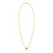 14K Yellow Citrine Heart Necklace