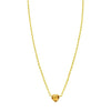 14K Yellow Citrine Heart Necklace