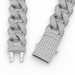 925 Sterling Silver Moissanite Chain 17mm Necklace
