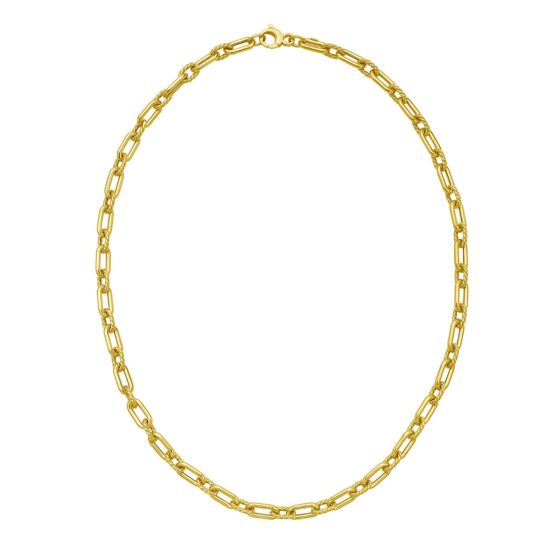 14K Medium Alternating Link Chain