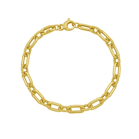 14K Medium Alternating Link Chain