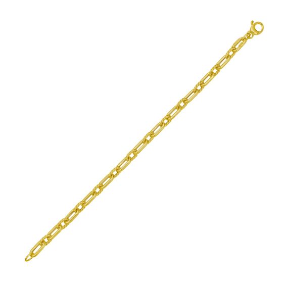 14K Medium Alternating Link Chain