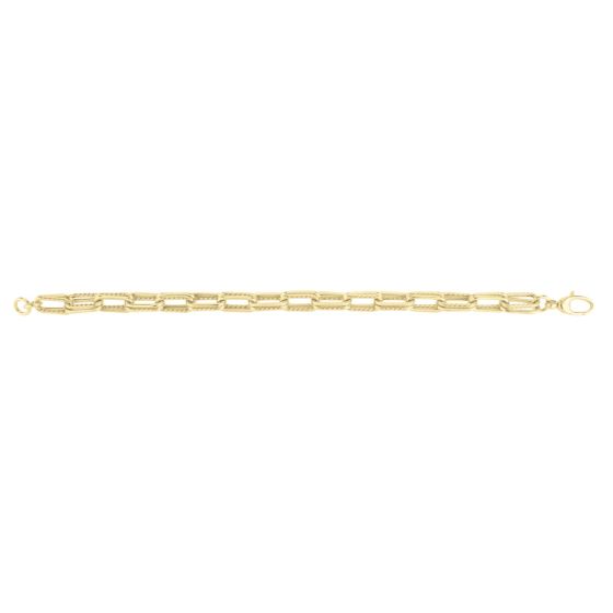 14K Double Paperclip Bracelet