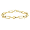 14K Alternating Link Rondel Bracelet
