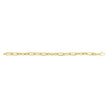 14K Alternating Link Rondel Bracelet
