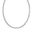 Silver Rectangular Link Necklace