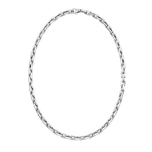 Silver Rectangular Link Necklace