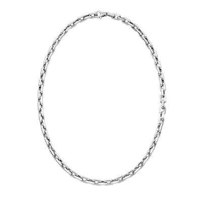 Silver Rectangular Link Necklace