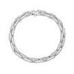 Silver Textured Rectangle Link Bracelet